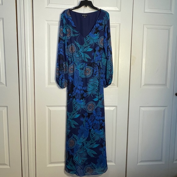 INC International Concepts Dresses & Skirts - INC International Concepts Blue Floral Maxi Dress